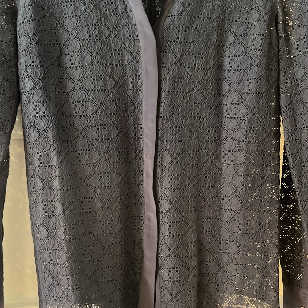 Club Monaco Lace Shirt with Silk Trim - Picture 3 of 4